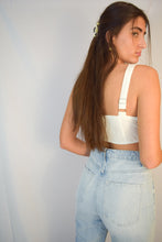Load image into Gallery viewer, White Bustier Crop Top
